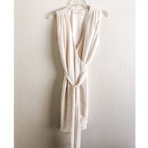 Champagne white wrap dress | Paper Crown